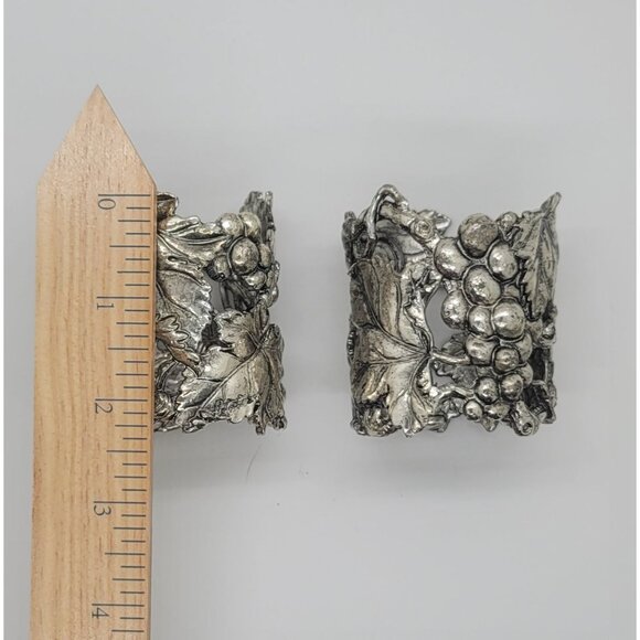 Arthur Court Vintage Silver tone Grapevine & Leaf Votive Holder Set Of 2 yr 2000 - Picture 7 of 9